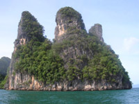 Koh Horng in Krabi Bay - a spectacular limestone island with a big open cavern (horng) in the centre