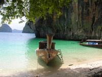 Krabi Bay - park up your longtail and relax on a secluded beach or go snorkelling
