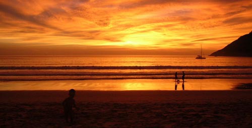 sunset at Nai Harn Beach