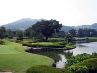 Phuket courses often feature lakes with a backdrop of steep hills