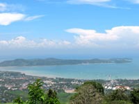 View from Phuket Big Buddha across Chalong Bay and Cape Panwa