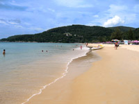 Karon Beach has a few water sports such as jetskis but they are not too intrusive