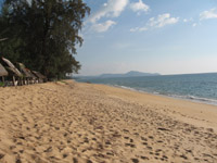 Mai Khao Beach is a long stretch of sand with very few people