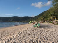 The northern end of Patong Beach is usually a little quieter