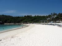 Patok Beach is wide with powdery white sand